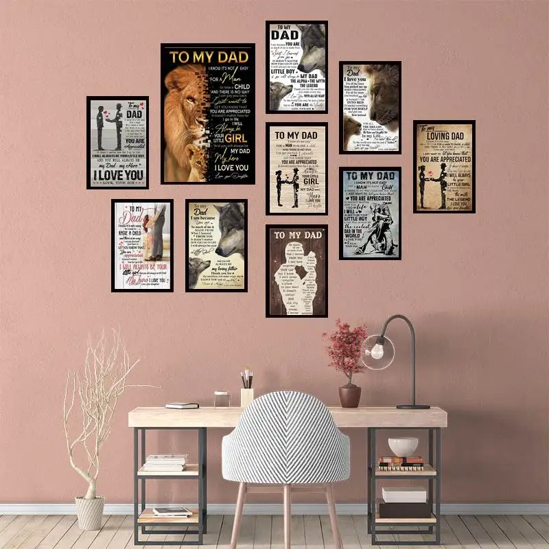 

To My Dad Poster Art Print From Daughter Poster Poster Frames