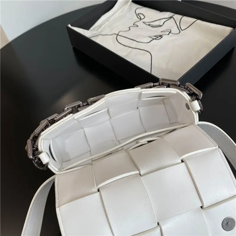 

weave flap waist bags for women 2021 brand designer small crossbody bags chain shoulder chest bags luxury handbag sac a main