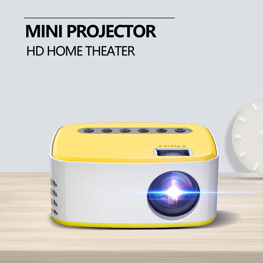 

Светодиодный мини-проектор T20 пикселей поддерживает 1080P HD USB портативный аудио 3,5 мм для домашнего кинотеатра проектор Видео Медиа плеер акс...