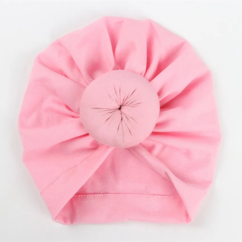 Baby Turban Hat with Bow Children Cotton Blend Newborn Beanie Top Knot Kids Little Girl Accessories Headwrap | Мать и ребенок