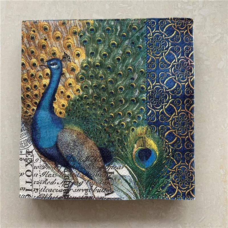 25cm Christmas vintage napkin paper elegant tissue patter bird fruit decoupage wedding birthday party decor beautiful serviettes | Дом и сад