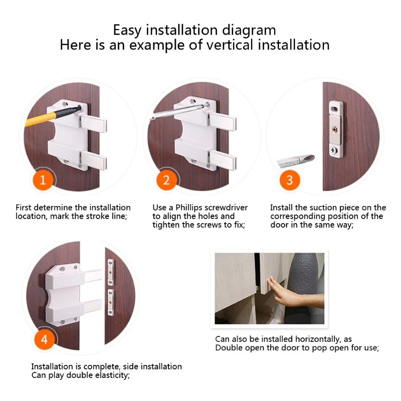 Невидимая Магнитная защелка для мебели двойная открытая шкафа | Обустройство