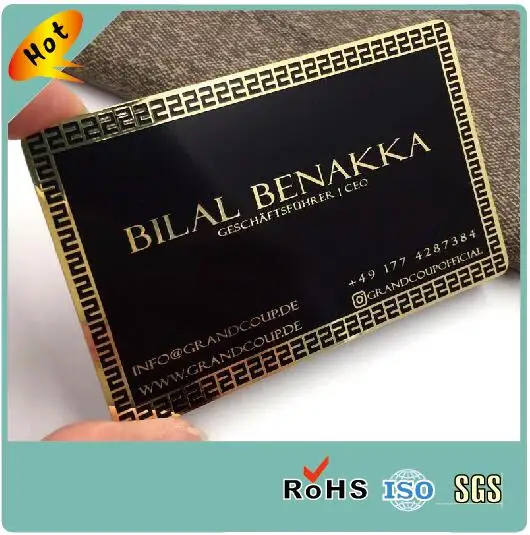 Kup Wysokiej Jakości Stal Nierdzewna Galwaniczna Czarna Matowa Wytrawiona Metalowa Wizytówka