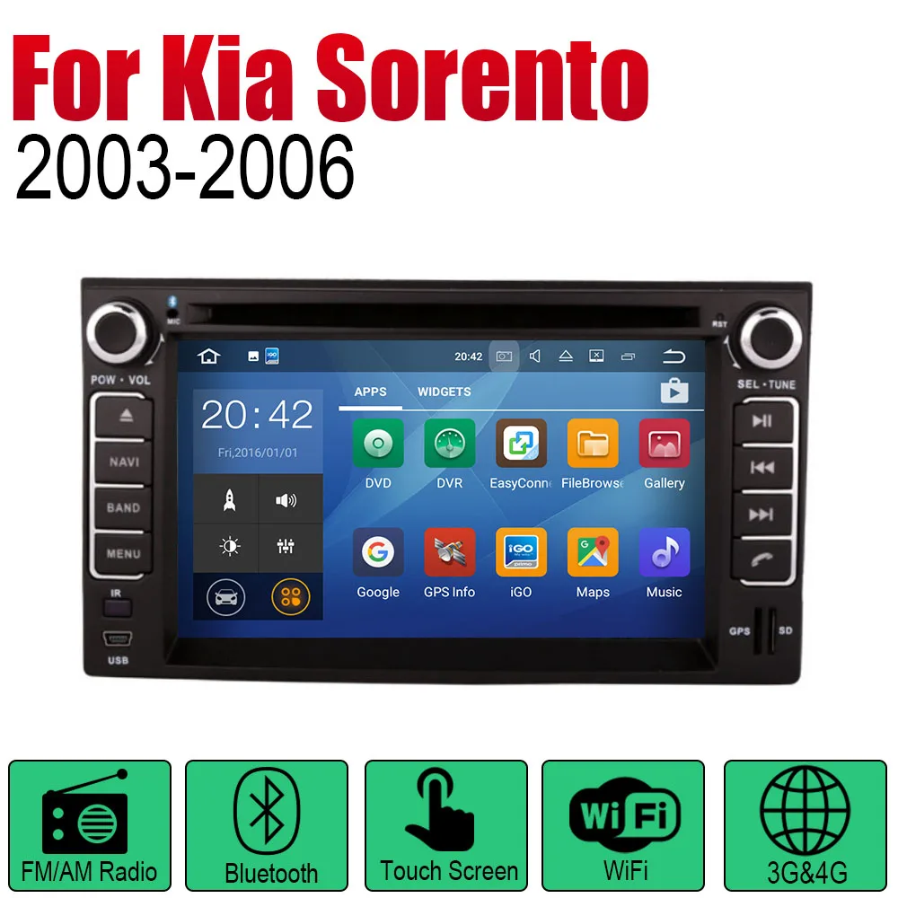 Standard machine ZaiXi Android 2 Din автомобильное радио, DVD для Kia Sorento Naza Sorento 2003~ 2006 Автомобильный мультимедийный плеер gps навигационная система Радио - Цвет: Standard machine