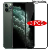 3pcs full cover protective glass on for iphone 11 7 8 6 6s plus se 2021 screen protector for iphone x xr xs 11 12 pro max glass