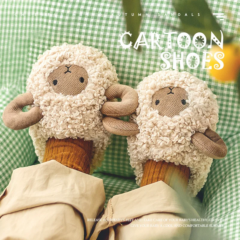 Детская Хлопковая обувь зимние Нескользящие теплые Мультяшные детские домашние