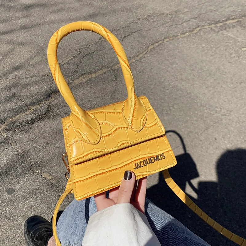 

Jacquemus Mini Small Square Bags for Women Hand Designer Luxury Brand PU Leather Shoulder Bag Work Office Lady Tote 2020 Purse
