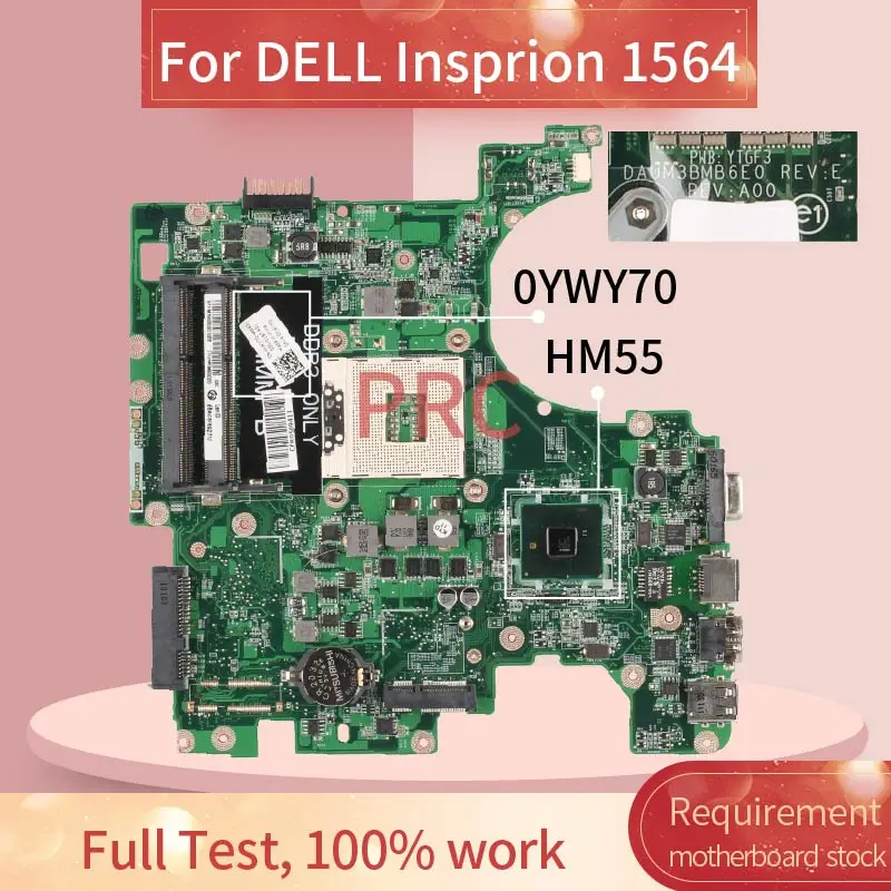 CN-0YWY70 0YWY70 YWY70 для DELL Insprion 17R 1764 Материнская плата ноутбука DAUM3BMB6E0 HM55 DDR3 материнская плата для ноутбука