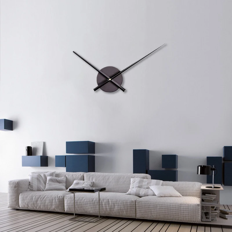 DIY бесшумные настенные часы 3D кварцевые с металлическим циферблатом наклейки