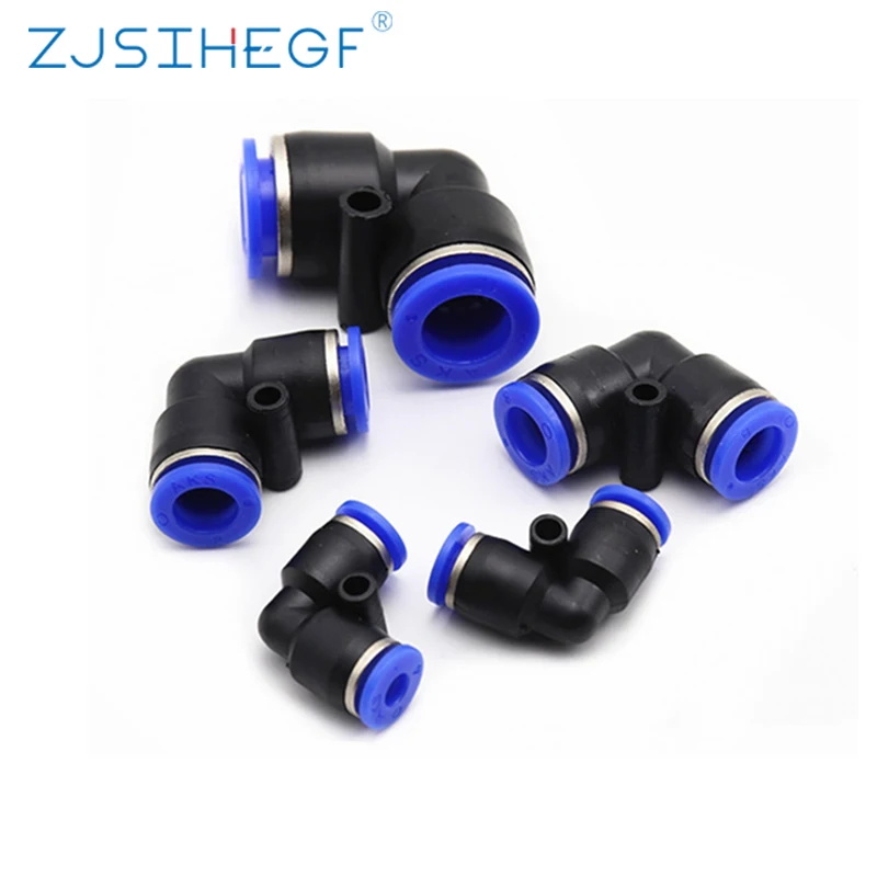 Пневматический быстроразъемный соединитель из ПВХ L-образный угловой фитинг