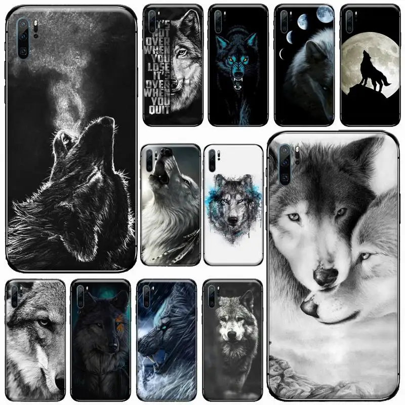 

angry Animal wolf Face Phone Case For Huawei honor Mate P 9 10 20 30 40 Pro 10i 7 8 a x Lite nova 5t