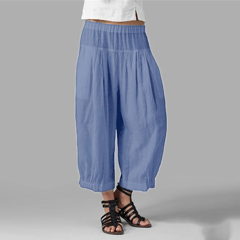

Polyester Pants For Women Vintage Spring Autumn New Loose Casual Pants Women Long Pants Fashion Harem Pant Femme