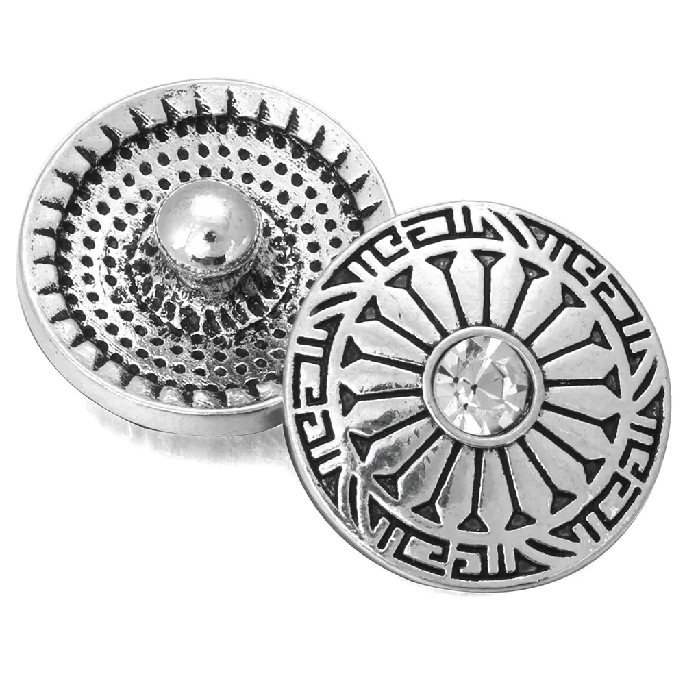 6 шт./лот новые металлические круглые пуговицы-застежки для ювелирных изделий 18