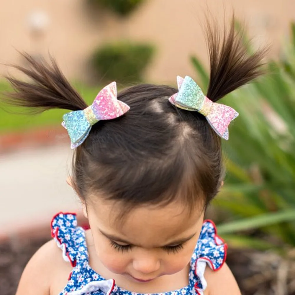 6 пар колец для волос с бантиком эластичная резинка маленьких девочек детские