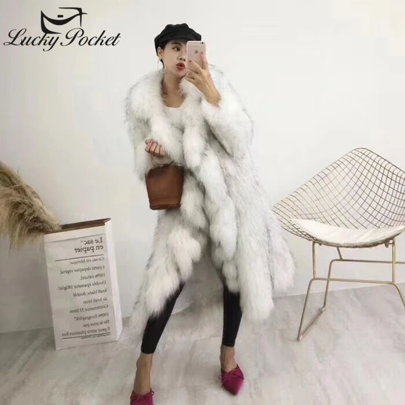 

Women Winter Street Style Fashion Mid-Length Solid Color Lapel Lotus Leaf fur Coat Ladies New White Plus Size Plush Coat ZY48
