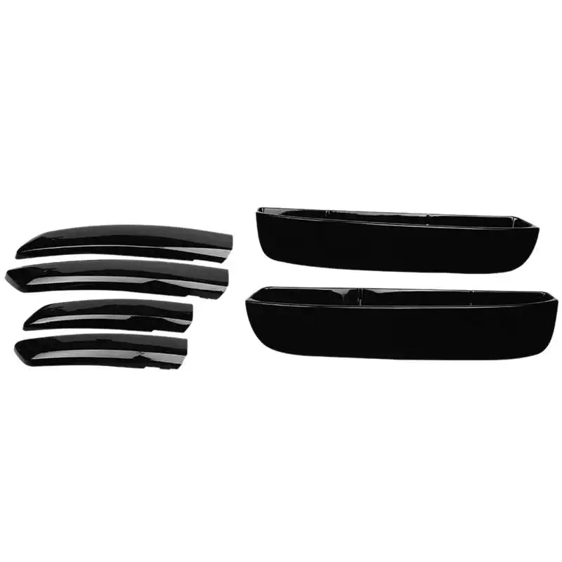 6 шт передняя противотуманная фара Накладка для Land Rover Discovery 5 2017 2018 Черный ABS