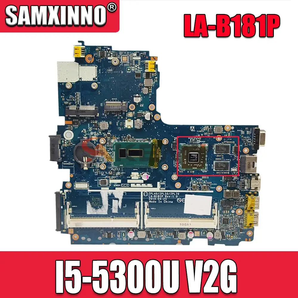 

FOR HP Probook 450 G2 Laptop Motherboard ZPL40/ZPL50/ZPL70 LA-B181P SR23X I5-5300U DDR3L 2GB