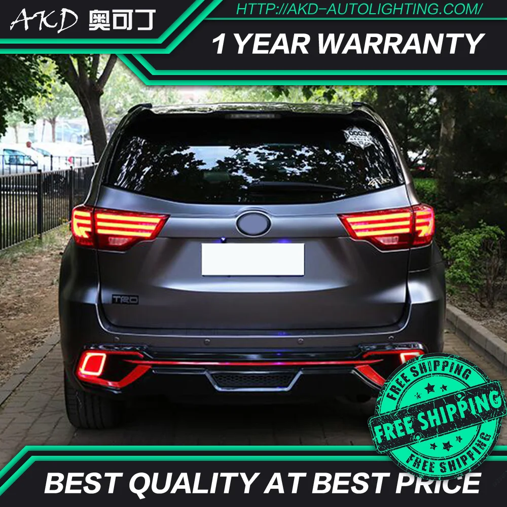 АКД автомобильного тюнинга хвост светильник s для Toyota Highlander 2015 Kluger светодиодный