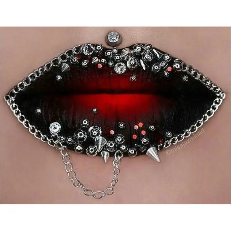 

5D DIY Diamond Embroidery Woman lips Cross Stitch Bedroom Decorative Painting Mosaic Crystal square diamond painting