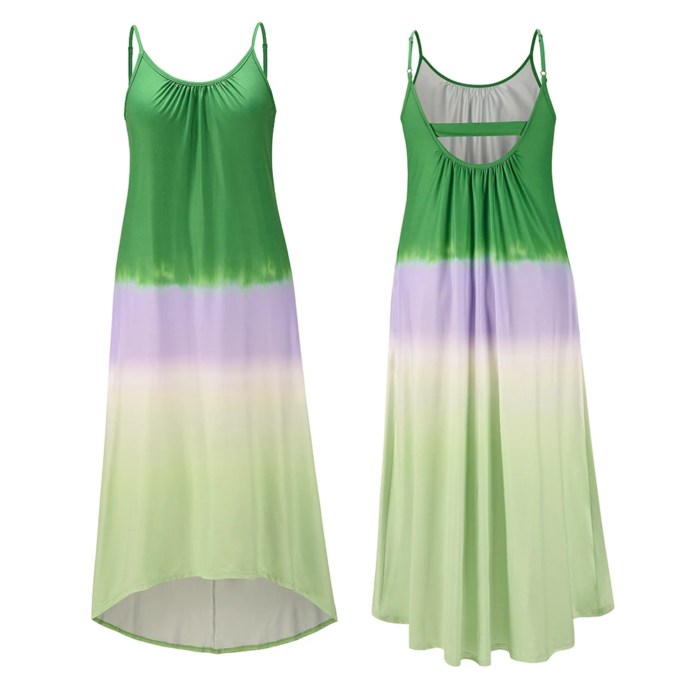 

Boho Multicolor Casual V-neck Long Dress 2021 Femme Summer Dress Women Loose Sexy Beach Party Elegant Maxi Dresses Woman Dress
