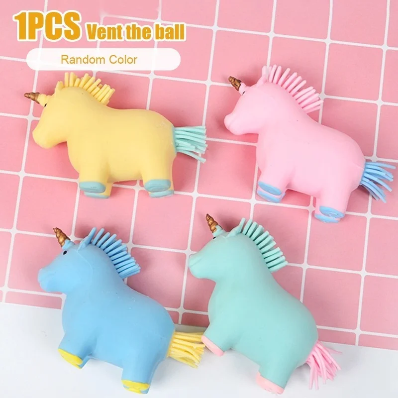 

Colorful Cute Unicorn Squeeze Squishy Vent Ball Stress Anxiety Reliever Autism Fidget Sensory Antistress Fidget Toys