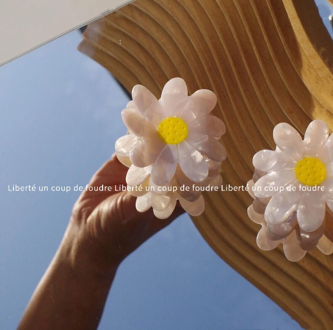 Заколка для волос с маргаритками модный зажим из ацетата милые винтажные