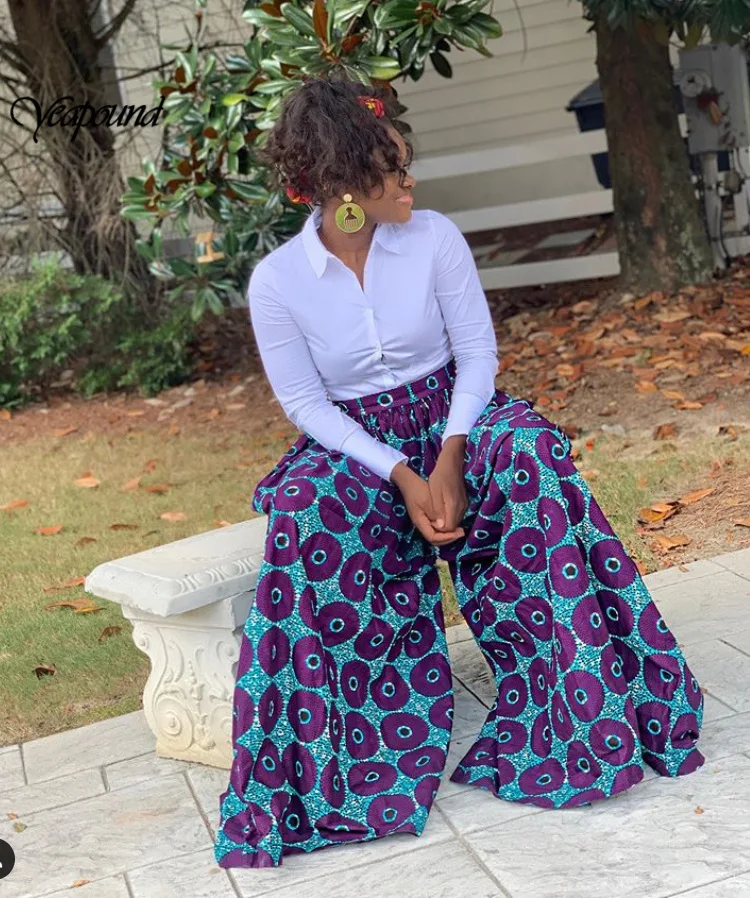 

Брюки женские с широкими штанинами, винтажные модные повседневные штаны оверсайз с принтом, с эластичным завышенным поясом, на лето