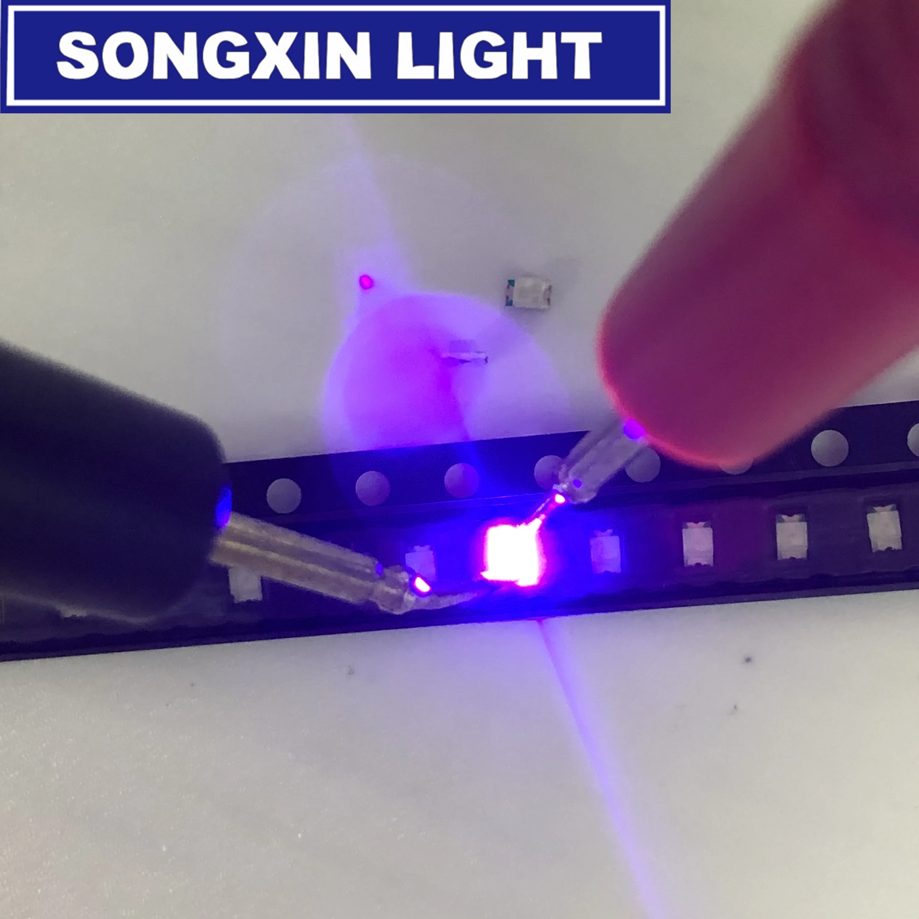 100 шт./лот SMD SMT УФ/фиолетовый 0805 Супер яркий светодиодный светильник 2 0*1 2*0 8 мм 390