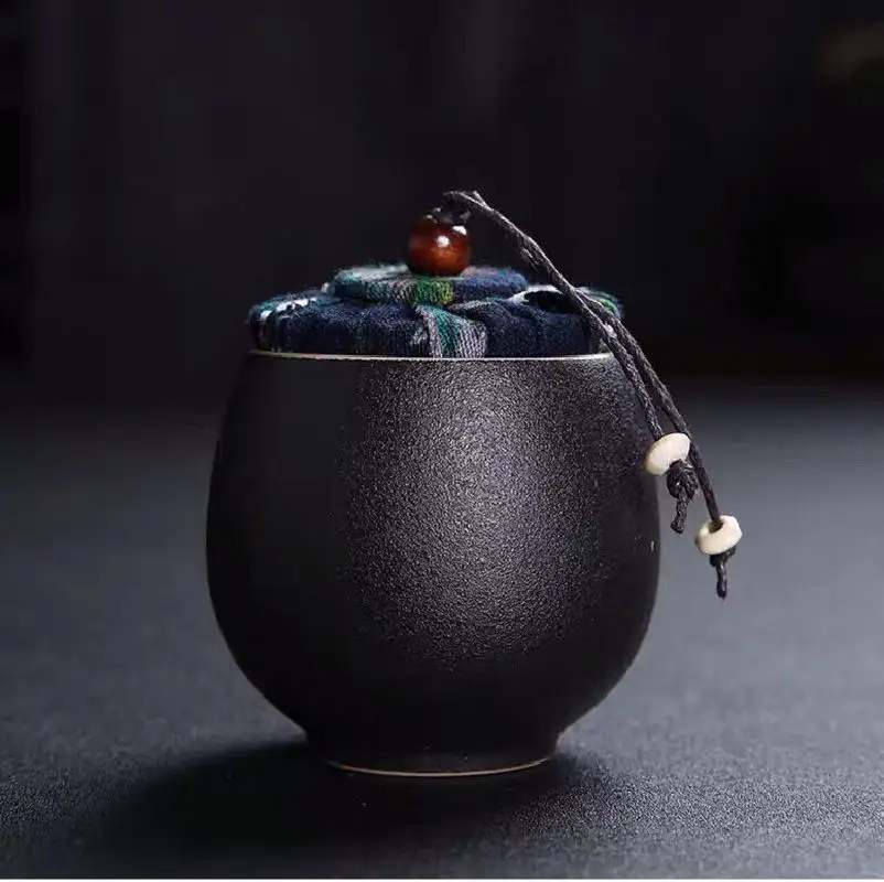 

Черная керамика керамический чайник горшка маленькая Портативный Керамика запечатанный горшок Чёрный Чай пуэр Wake чай горшок бак для хране...