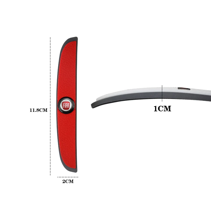 4 шт. Защитная Резиновая полоса для дверного бампера стайлинга автомобиля Fiat 500 500L
