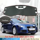 Из искусственной кожи для Audi TT 8J 2007  2014 MK2, Противоскользящий коврик для приборной панели, накладка, Солнцезащитный коврик для приборной панели, ковер S-line 2008 2009 TTS, коврик