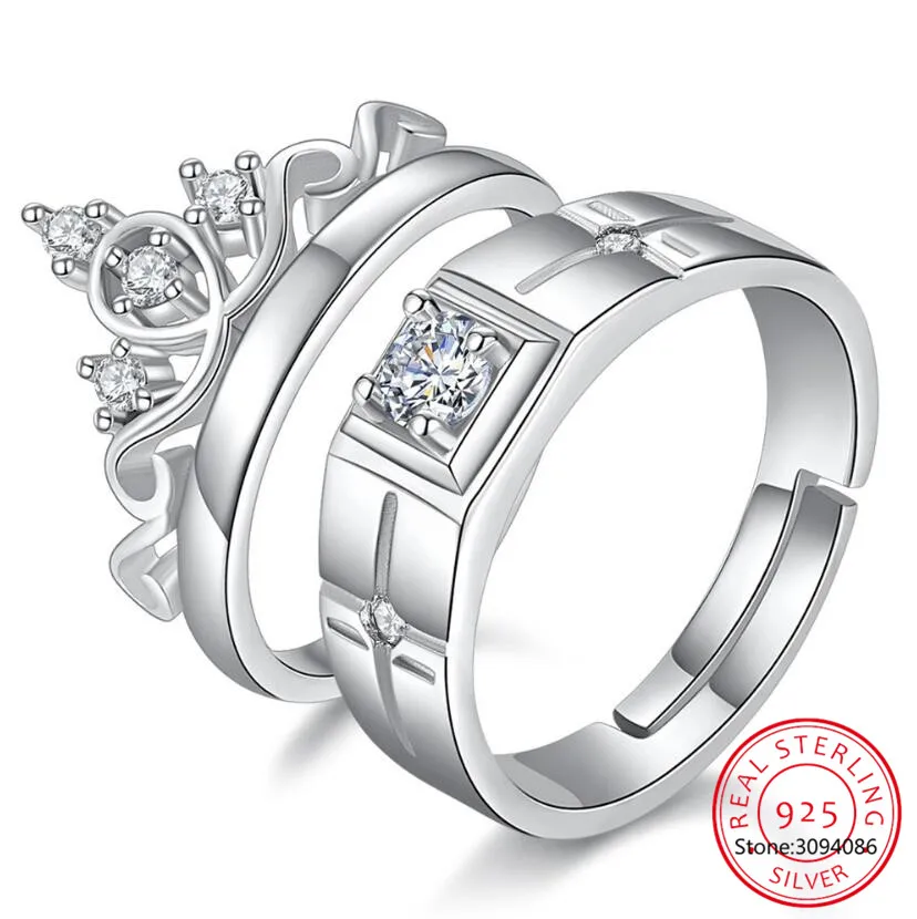 

925 серебро Новая женская обувь; Модная новинка; Женские Кольцо высокого качества с украшением в виде кристаллов короны женское кольцо в виде...