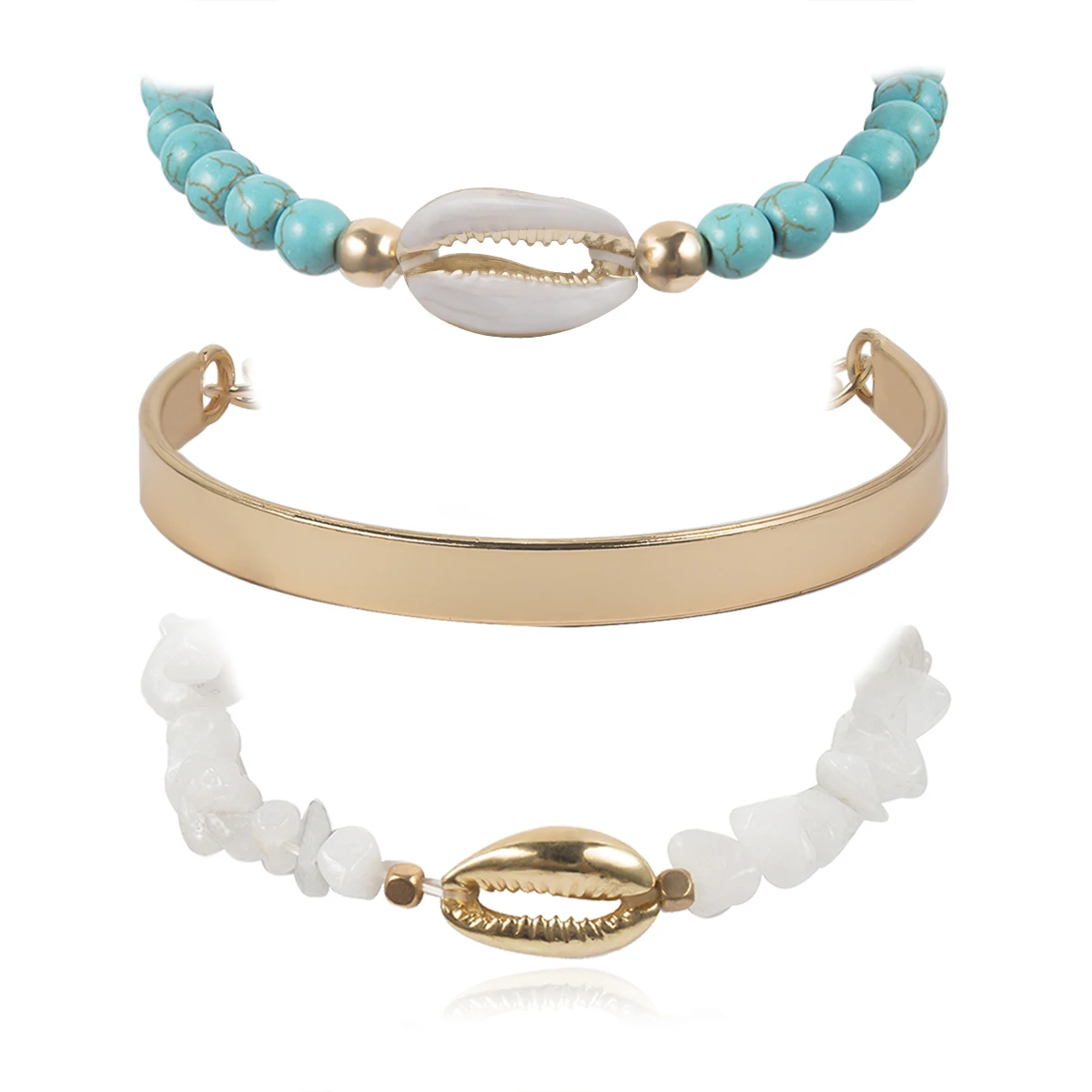 3 шт./компл. богемный Браслет из натуральной кожи | Украшения и аксессуары