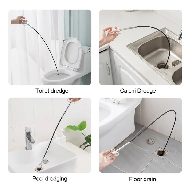 

Канализационная дренажная труба, пружинная раковина, дренажный инструмент, гибкий инструмент для очистки слива для кухни, ванной комнаты