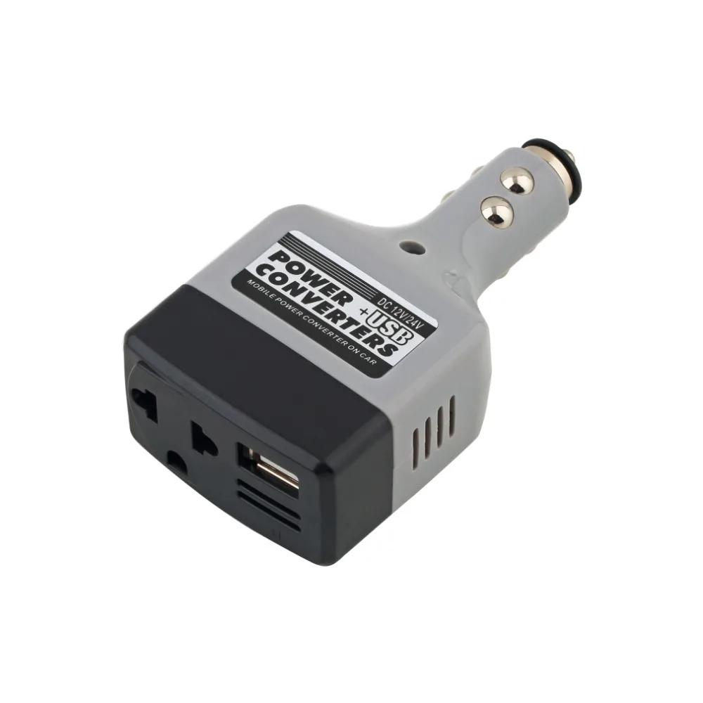 

1 шт. DC 12V к переменному току 220V автомобильный преобразователь питания инвертора адаптер Зарядное устройство с зарядным устройством USB, нови...