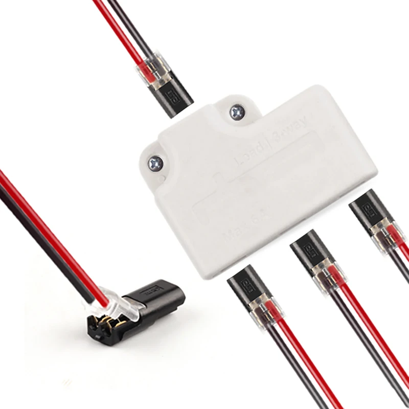 Wire Cable Connector Crimp Terminal Splitter Box Set With for Audio Auto Moto Lighting System Junction 22-18AWG | Обустройство дома