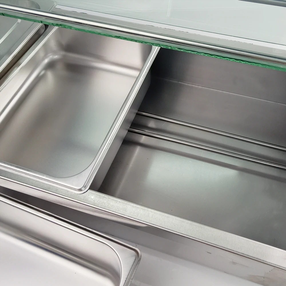 Коммерческий полный Нержавеющая сталь стол ресторан суп Bain Marie топ электрическая Байн-Мари для Еда теплее