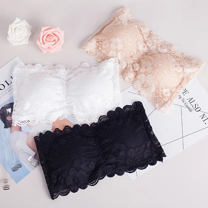 

Women Brassiere Lace Bra Tube Top Wrapped Chest Tank Top Underwear Crop Top