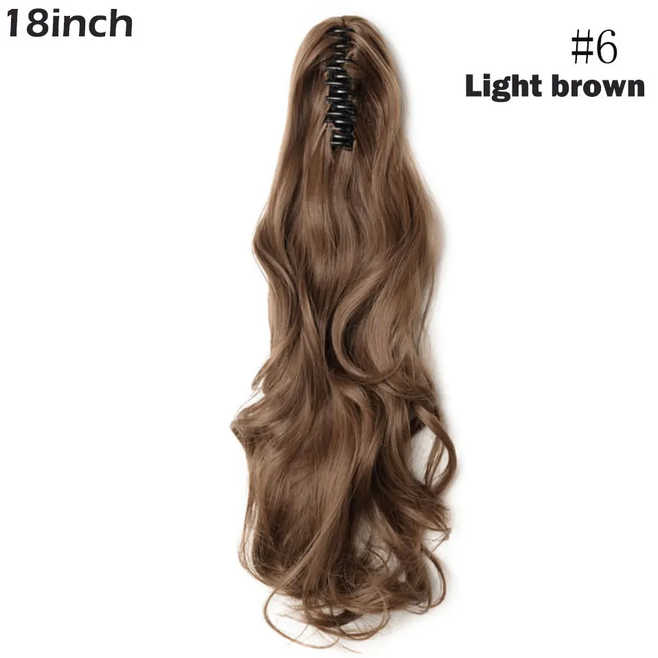 light brown S-noilite, 12-26 дюймов, заколка-коготь, конский хвост, наращивание волос, синтетический конский хвост, enxtension, волосы для женщин, конский хвост, шиньон - Цвет: light brown