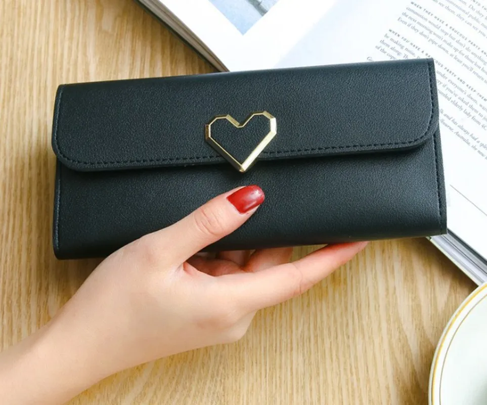 

Women Wallets Purses Love Heart Wallets For Ladies Girl Money Pocket Card Holder Female Wallets Phone Clutch Bag
