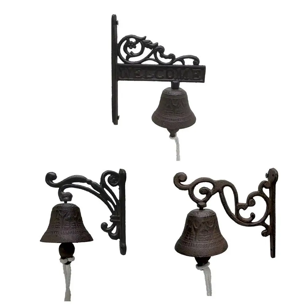 

Decorative Retro Doorbell Rustic Dinner Bell Antique Vintage Cast Iron Wall Mounted Metal Door Bell Decor For Porch Doorway