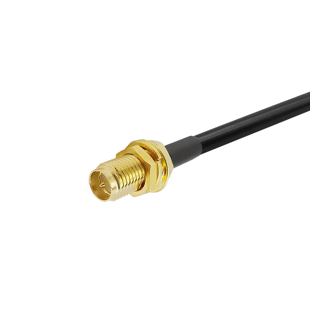 

1Pcs RP-SMA Male Right Angle to RP-SMA Female LMR200 WiFi Antenna Extension Cable For WiFi Router Gateway 10/15/20/30/50/60CM