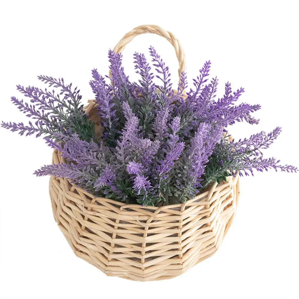 Настенная подвесная натуральная плетеная корзина для цветов цветочный горшок