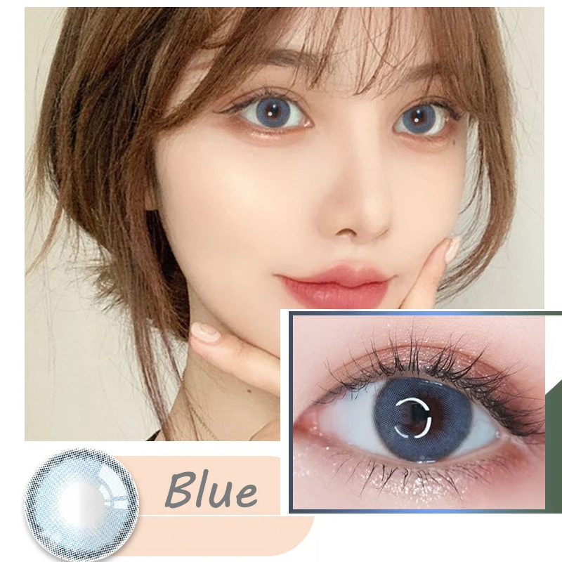 Цвет ed контакты/круг линзы 2 шт./пара синего цвета контактные для глаз
