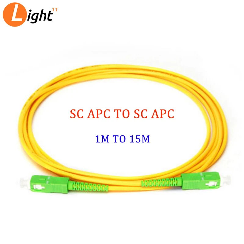 10 шт. SC APC К Одномодовый оптический Волоконно патч корд 2 0 мм PVC SM FTTH кабель 1 м 3 5 15