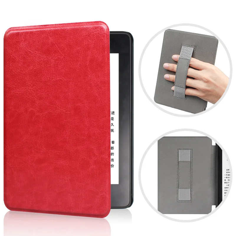 red Из искусственной кожи чехол для Kindle Paperwhite 4 смарт-чехол с держателем для Kindle Paperwhite 10th Gen - Цвет: red
