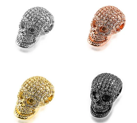 9*15 мм микрозакрепка кристаллов черепа cz цирконий кубический бусины DIY ожерелье