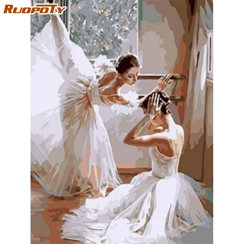 

RUOPOTY Diamond Painting Kits Diamond Embroidery Mosaic Rhinestone Pictures Ballet Girl Cross Stitch Handmade Art Home Decor