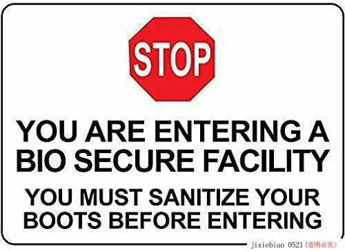 Новый знак олова остановить вход био безопасный объект дезинфицирующие ботинки