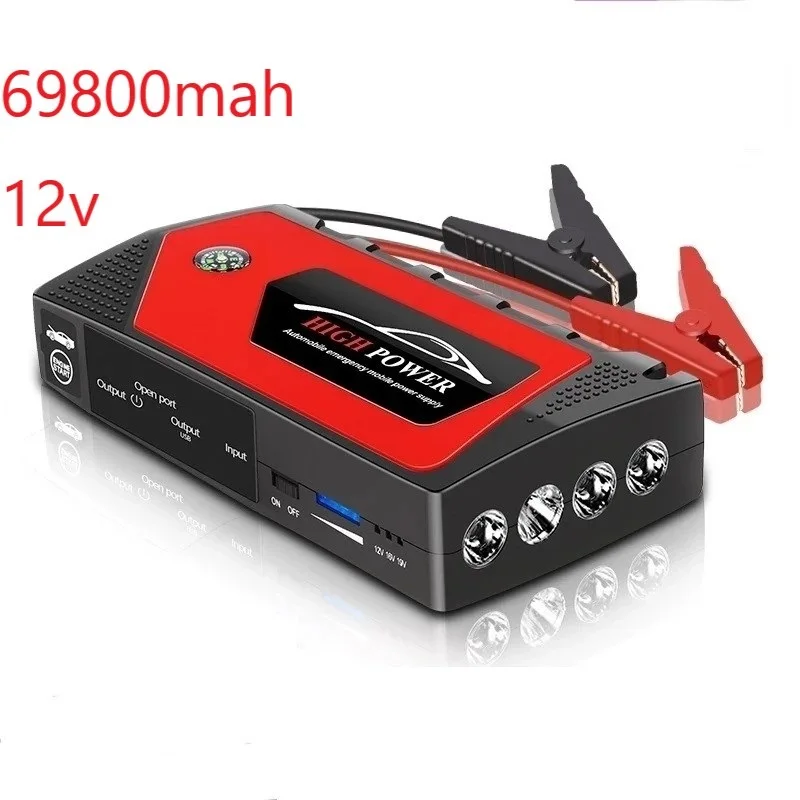 

Автомобильное пусковое устройство, внешний аккумулятор на 69800 мАч, Портативное аварийное пусковое устройство для iPhone 12, iPad, автомобильный б...